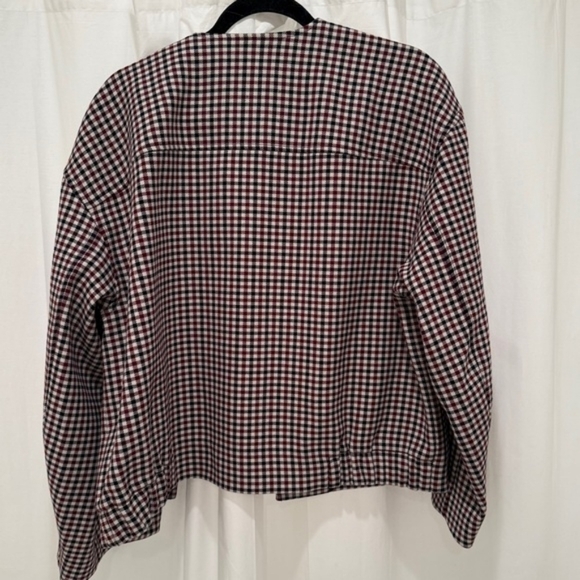 NWT - Madewell Women's Suiting Bomber Jacket - Yarn Dyed Plaid Checkered - XXL - Picture 7 of 12